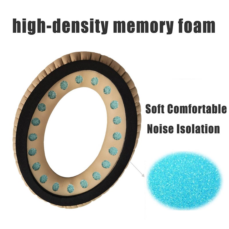 Luckvan Replacement Ear Pads for Bose Headphone Ear Cups for QuietComfort 15 25 35 QC2 Bose QC15 QC25 QC35,QC35II AE2,AE2i, AE2w, SoundTrue, SoundLink(Around-Ear) Headphones (Apricot) - Image 2